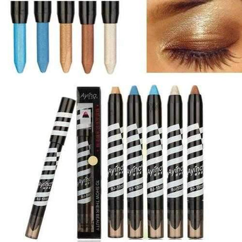 6 Colors High Light Eye Shadow Pencil Pen Glitter Eyeshadow Stick