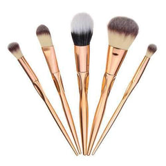5pcs Soft Makeup Brushes Set Kit Golden Cosmetics Tools Eye Shadow Lip Blending Blush Brush