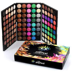 POPFEEL 120 Colors Mini Eyeshadow Palette Set Kit Matte Glitter Shimmer Cosmetic Portable Eye Makeup