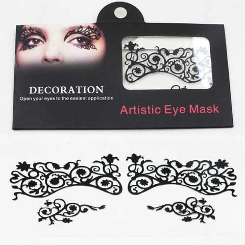Eye Tattoo Sticker Halloween Lace Squishy Eyes Liner Fretwork Masquerade Papercut Temporary Face