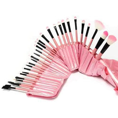 LuckyFine 32pcs Makeup Brushes Set Professional Cosmetic Brush Set Pink Eyeshadow Eyebrow Blush